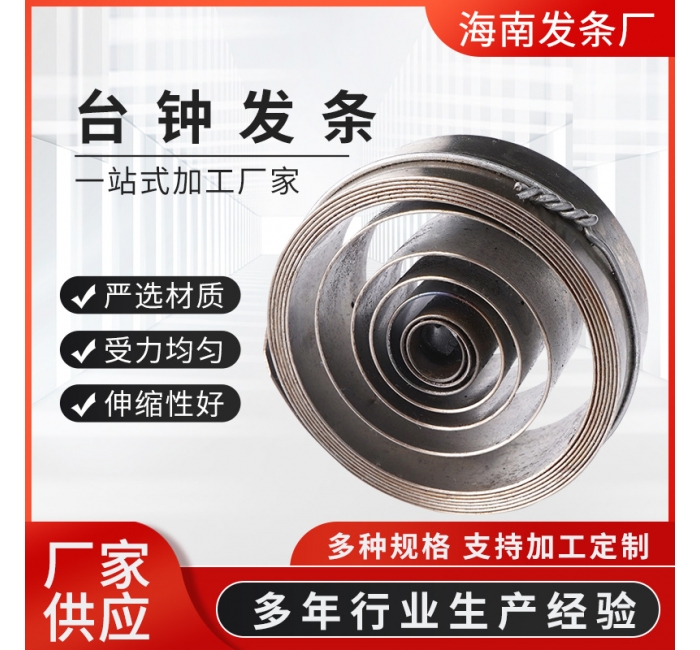 厂家供应台钟网发条不锈钢涡卷弹簧 不锈钢五金弹簧发条